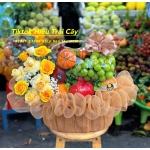 giỏ trái cây kèm hoa 03