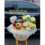 giỏ trái cây kèm hoa 12