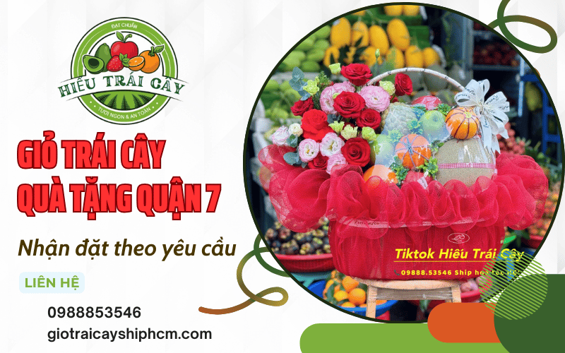 Nhận đặt giỏ trái cây quà tặng quận 7 theo yêu cầu – Trái cây nhập khẩu, giá tốt