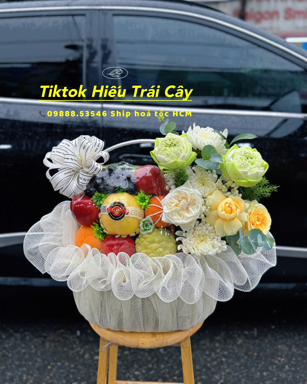 giỏ trái cây kèm hoa 12